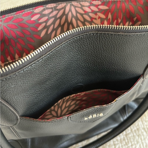 Lodis Black Pebbled Leather Tote Bag New Without Tags - Picture 4 of 7